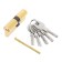 The cylinder mechanism standard Max, 70 mm (35x35), 5 keys, key/key, matte gold