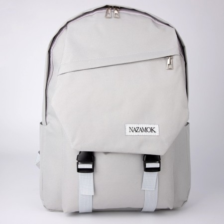 School backpack nazamok, 40x28x13 cm, gray color-3