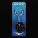Cartage keychain, disk, metal, dark chrome