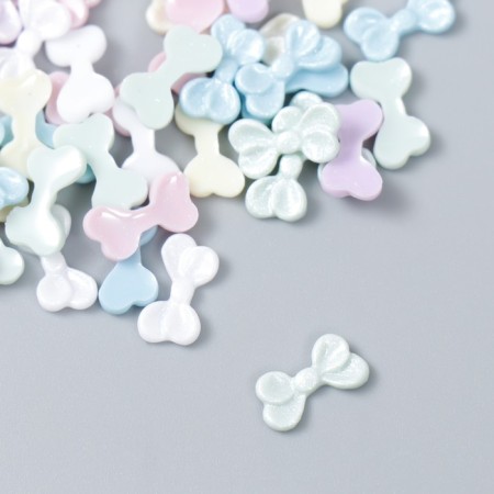 Decor for creativity Plastic "Bow" set 60 pcs matte mix 0.4x0.5 cm-1