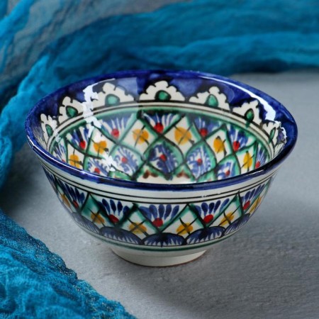 Tea set of 9 objects Rishtan ceramics (kettle 0.8l, bowls- 0.2)-10