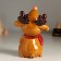 Souvenir Ceramics "Singing Losenok in a red scarf" 8.5x9.5x14.5 cm