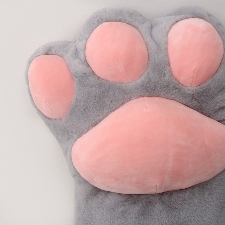 Soft toy "paw", 70 cm, gray color-2