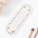 The basis for knitted products to the leatherette "elongated braid" white 6x18 cm