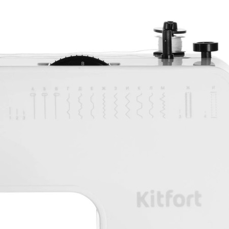 Sewing machine KitFort KT-6044, 9 W, 12 operations, semi-automatic, white-hourly-2