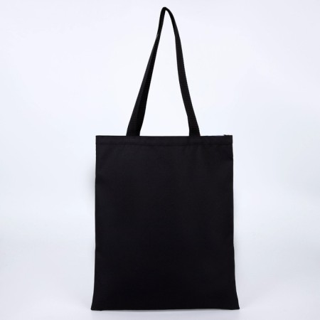A shop bag on a rave without a zipper, without lining, black color-7