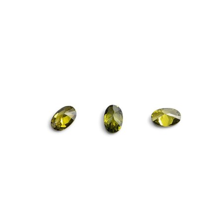 Crystals for volumetric inlay TNL “Oval”, No. 1, Green, 10 pcs