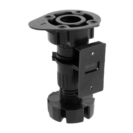 Plastic tundra support adjustable d = 26, h = 80-120 mm, with clip and black, set 4 pcs-1