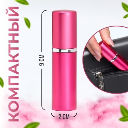 Perfume bottle, with a spray, 10 ml, pink color-2