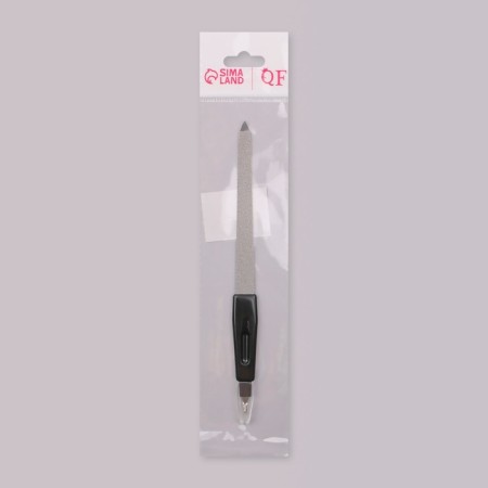 Metal-trimmer for nails, 19 cm, with a protective cap, black color-4