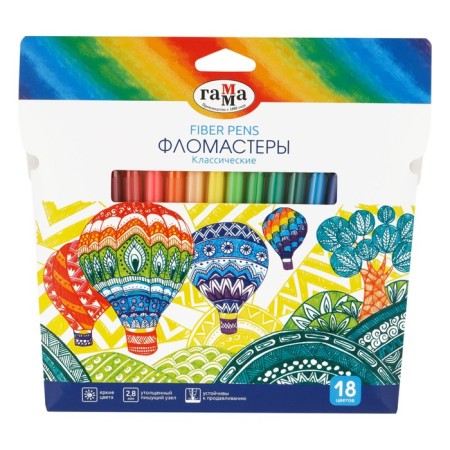 Fleeters 18 colors "classic", washed off, cardboard packaging, euro suspension (356544)