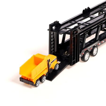 Metal truck "Carrier", inertia, with 6 machines-6