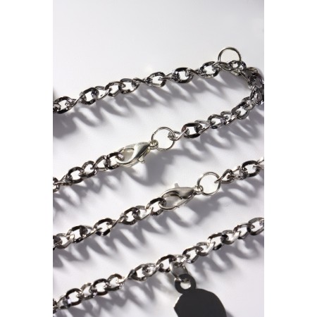 Bracelets "Demetrons" Men's female with dolphins, black and red color in silver, 17 size-5