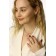 Set of 5 objects: earrings (4 pairs), pendant -pink pendant, pink color in silver, 40 cm