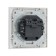 Tot Matte Glass switch, 10 a, 2 cl., Hidden, glass, silver