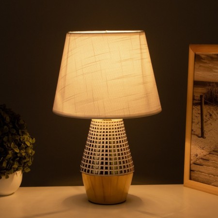 Table lamp "Sarah" 1x40W E14 white/gold 22x22x36cm-1