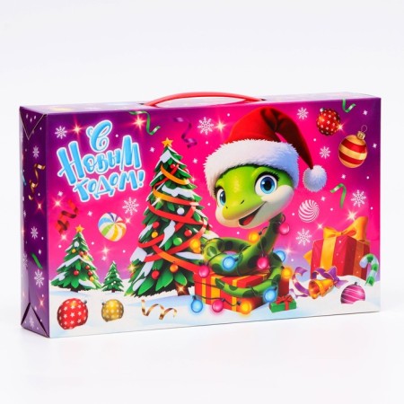 Gift box New Year's serpentines 25 x 5 x 15 cm-1