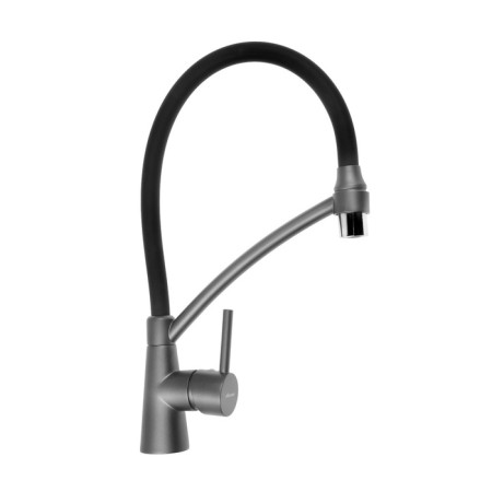 Accoona A4890TF-2 kitchen mixer, single-leaf, silicone spout, black, graphite