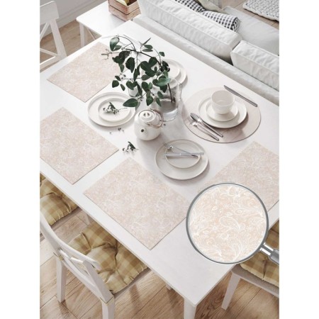 A set of napkins for setting the table "Ghost waves", rectangular, size 32x46 cm, 4 pcs-1