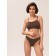 Female top on thin straps Top Spalla Stretta, size 48-50, dark brown color