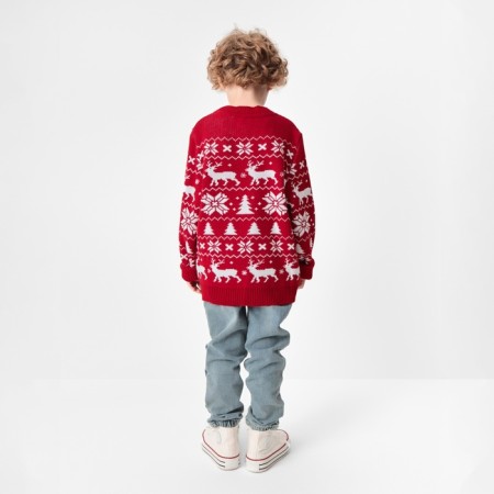 New Year. Knitted children's kaftan "New Year" size 36, (134-140 cm)-4