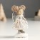 Polystone souvenir "Baby-angel with tails, with heart/star" silver mix 4x5x9 cm