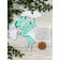 Comforter pillow - heating pad, mint color