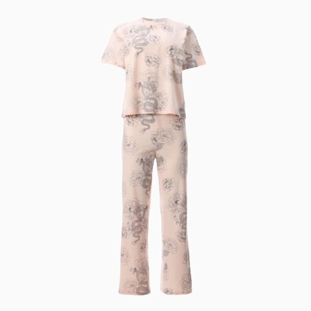 Female home set (T -shirt/pants), pink color, size 52-5