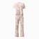 Female home set (T -shirt/pants), pink color, size 52