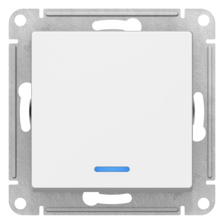 Switch Se Atlasdesign, 10 a, 1 key, ip20, hidden, backlight, white, Atn001013
