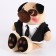 Soft toy "Bonya", in a black suit