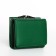 Women's wallet on the button, green color