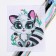 Cross -embroidery "Raccoon", set for creativity, 25 x 20 cm