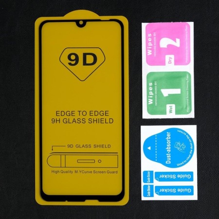 Protective glass 9D Luazon for Honor 10i, full glue, 0.33 mm, 9n, black-2