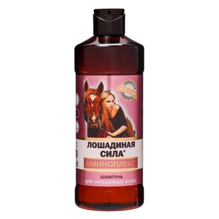 Horse shampoo for dyed and damaged hair with collagen Ilanolin, biotin, 500 ml-12