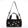 Youth bag with zipper, black color