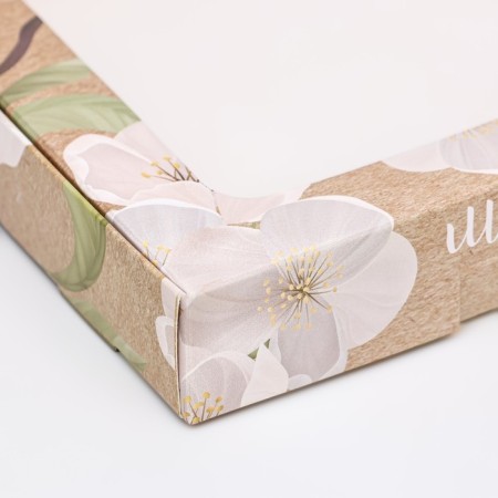 Self -assembly box, "flowers", 16 x 16 x 3 cm-4