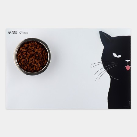 Rug for a bowl "Black Cat", 43x28cm-2