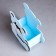 Kashpo wooden "Mishutka" Small, 13.5x7x16.5 cm, oak, blue