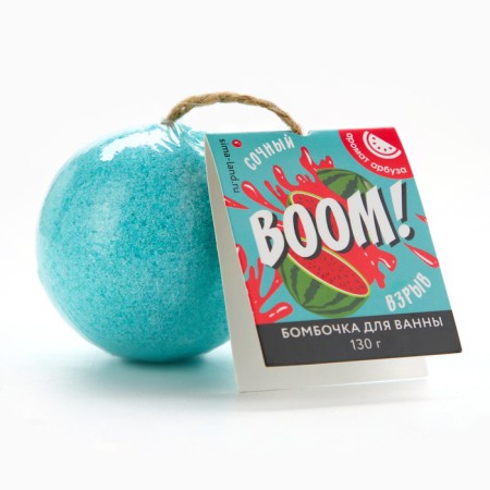 Boom bath bomb, watermelon aroma, 130 g, Beauty Fox-2