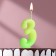 Candle for cake the number "Luminescent", 5.5 cm, number "3"