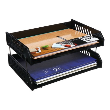 A set of paper trays is horizontal sity, set 2 pieces, on metal rods, black-15