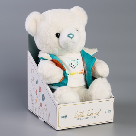 Soft toy "Little Friend", Bear in a blue jacket-6