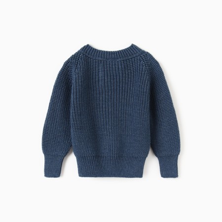 Jumper knitted baby I, height 92-98 cm, blue-6