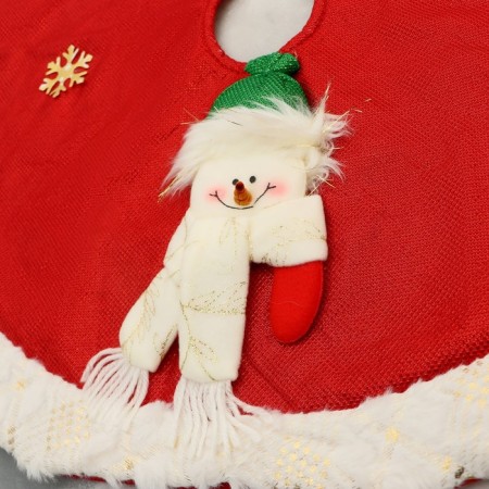 A clearing under the Christmas tree "Shine" Snowman and Snowflakes, D-60 cm, white-red-1