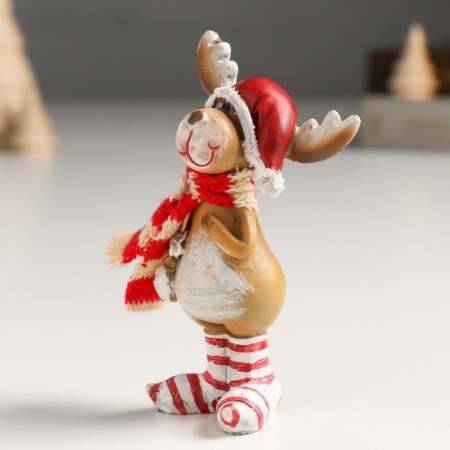 Polystone souvenir "Losyash in a red cap and striped leggings, with a bag" Mix 3x5x9.5 cm-4