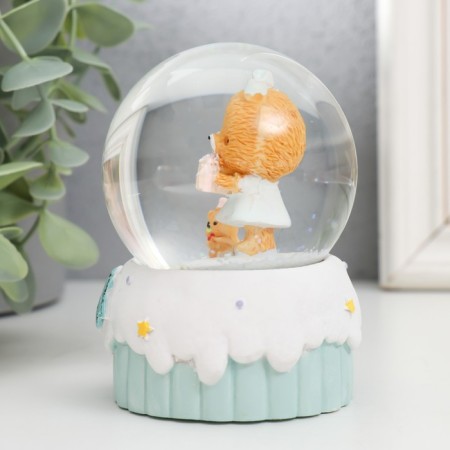 Souvenir Polystone Water Ball Light "Festive Bear" mix 6x6x8.5 cm-8