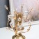 Summary Metal for 1 candle "Treaters with crystals. Column" Gold 25x15x15 cm
