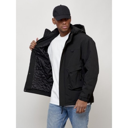 Male spring jacket, size 52, black color-12
