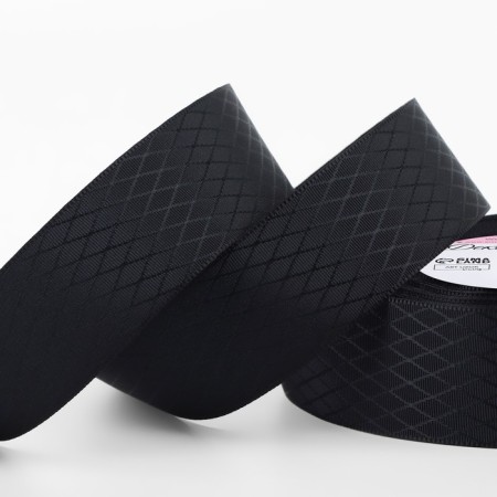 Decorative tape "Rombs", 25 mm × 9.1 ± 0.5 m, black color